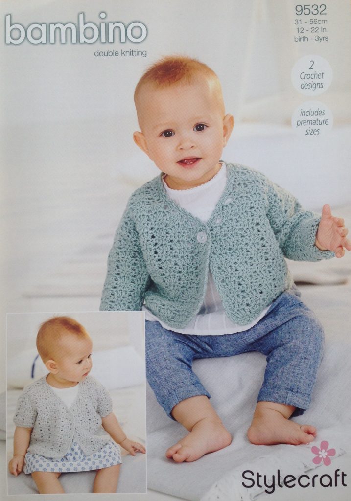 Stylecraft 9532 Baby DK Bambino Cardigan Crochet Pattern