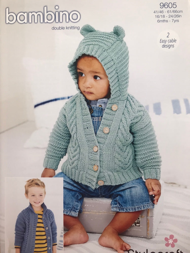 Stylecraft 9605 Baby Child DK Jacket Knitting Pattern