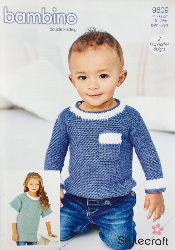 Stylecraft 9609 Baby DK Sweater Tunic Crochet Pattern