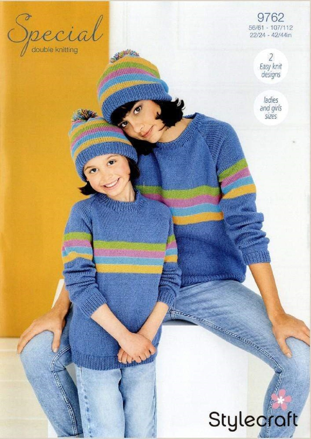 Stylecraft 9762 Adult Child  DK Sweater Hat Knitting Pattern
