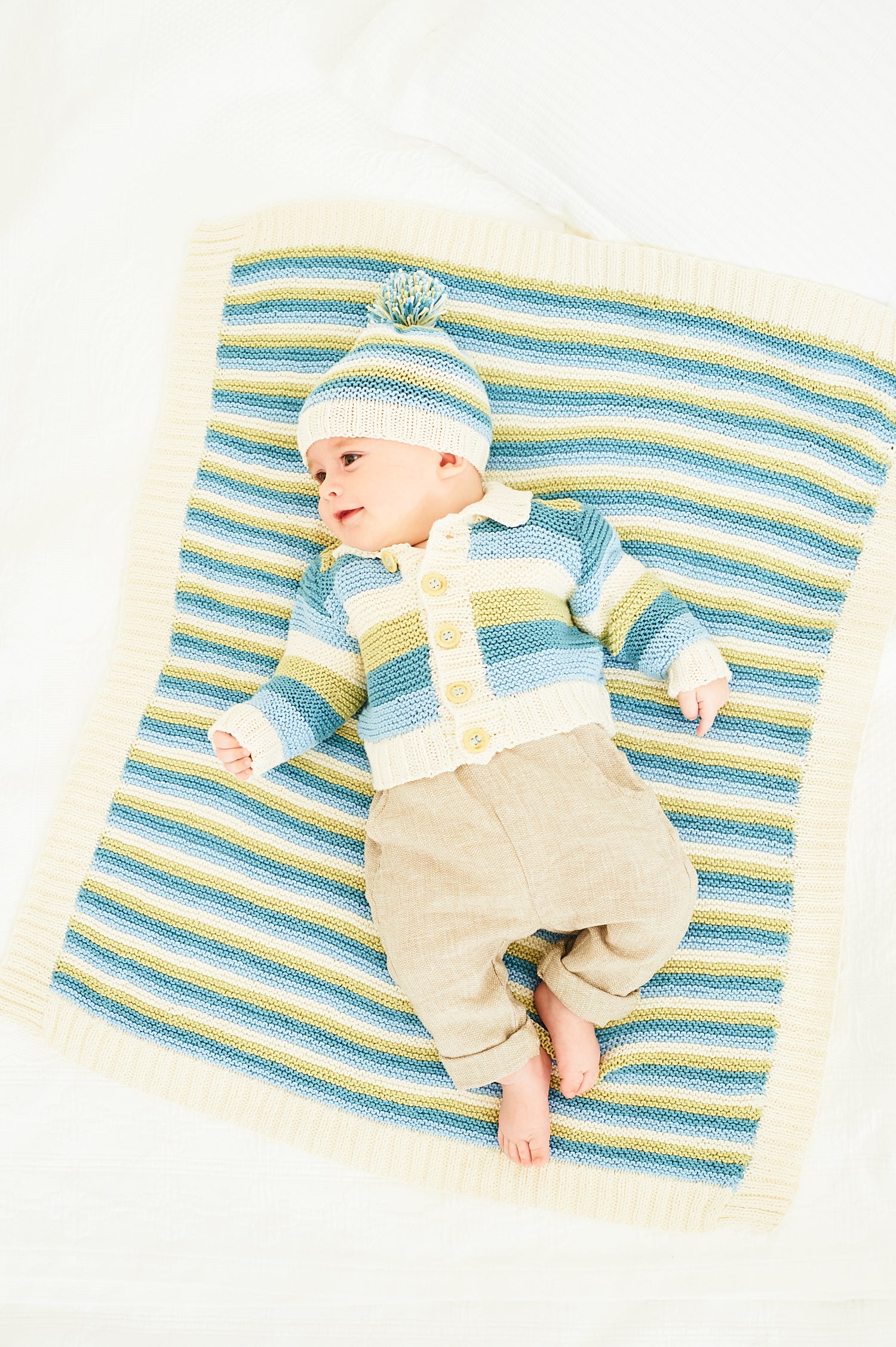 Stylecraft  9831 Baby DK Jacket Hat Blanket Knitting Pattern