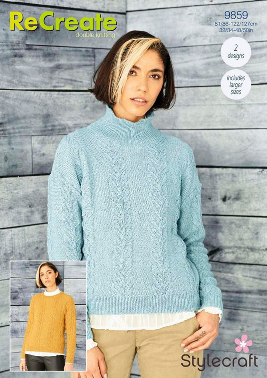 Stylecraft 9859 DK Sweater Knitting Pattern