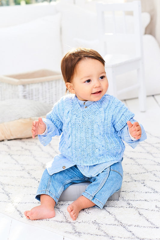 Stylecraft 9976 Baby DK Sweater Tank Top Knitting Pattern