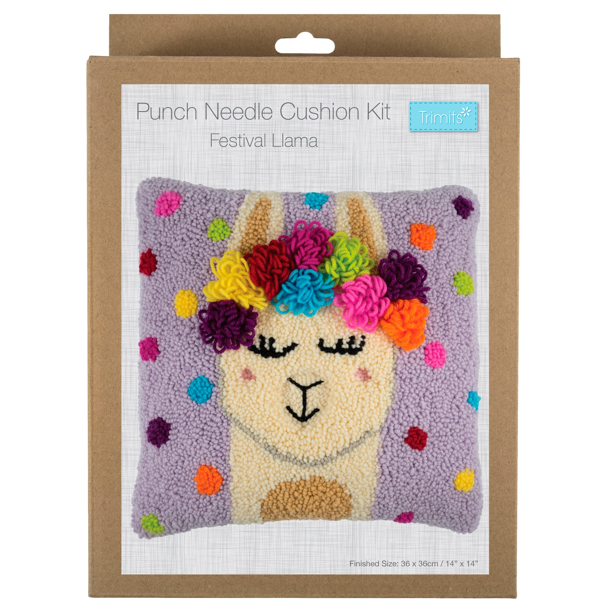 Trimits Punch Needle Cushion Kit llama