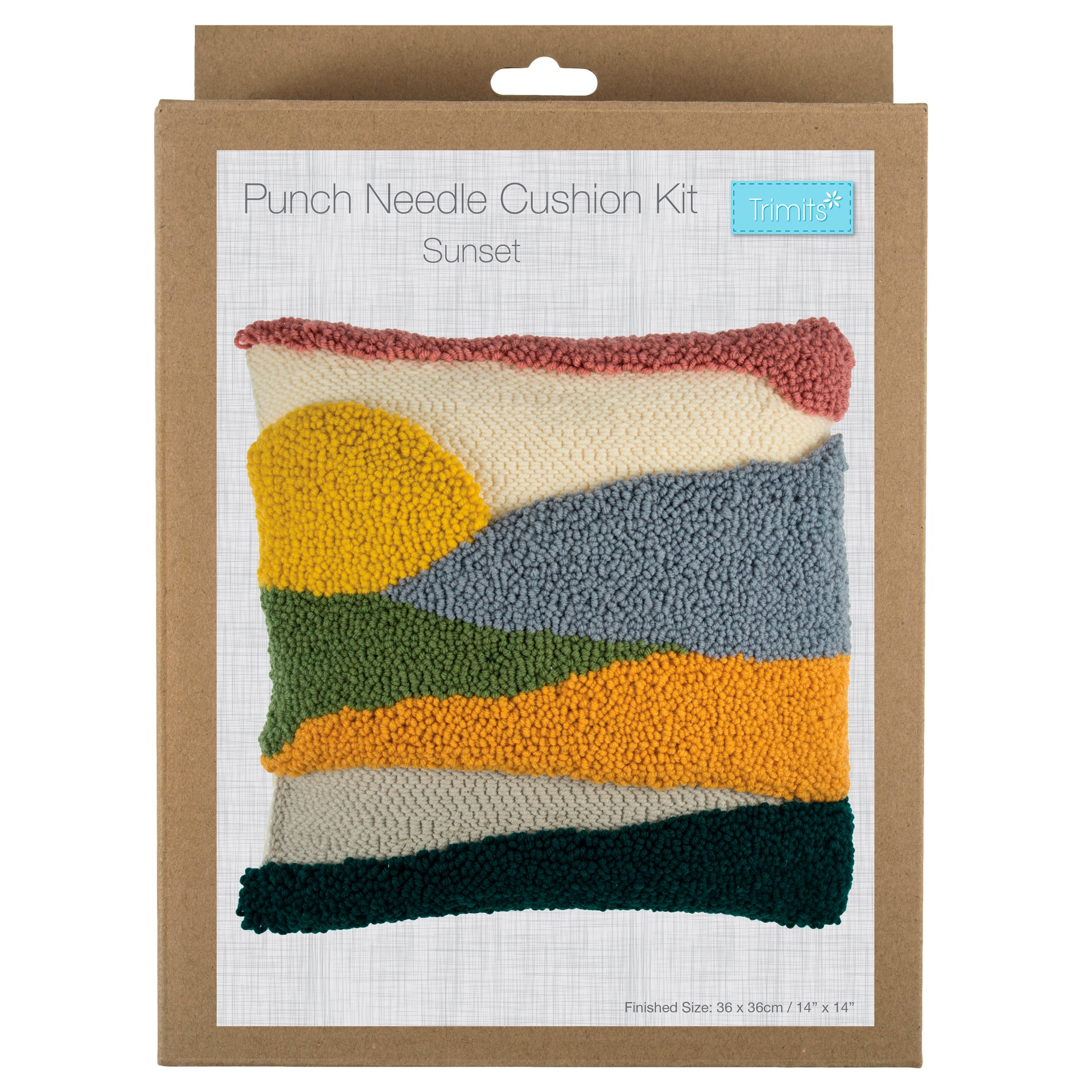 Trimits Punch Needle Cushion Kit sunset