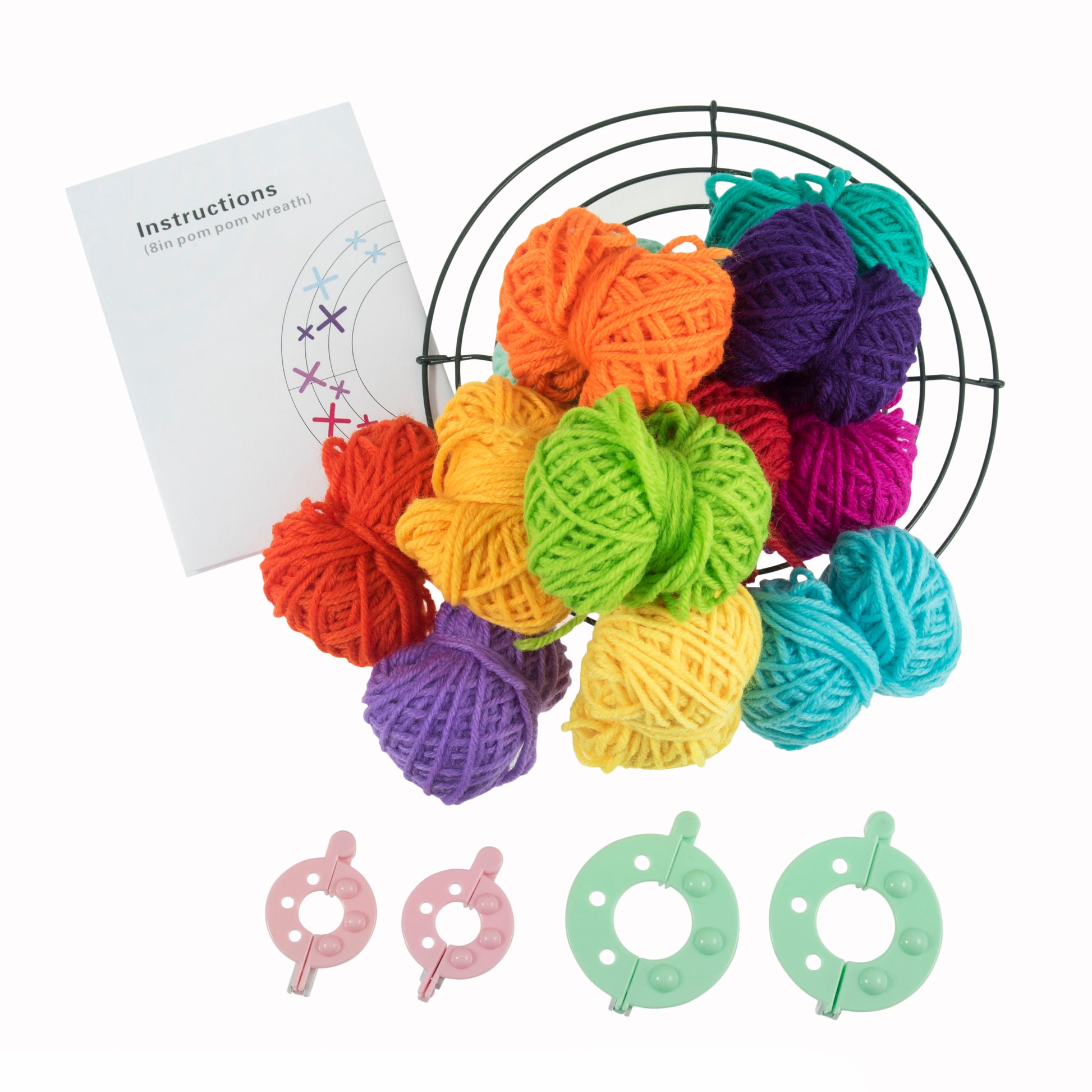 Trimits Rainbow Pom Pom Wreath Kit