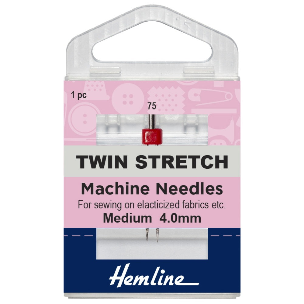 Hemline Machine Needles Twin Stretch