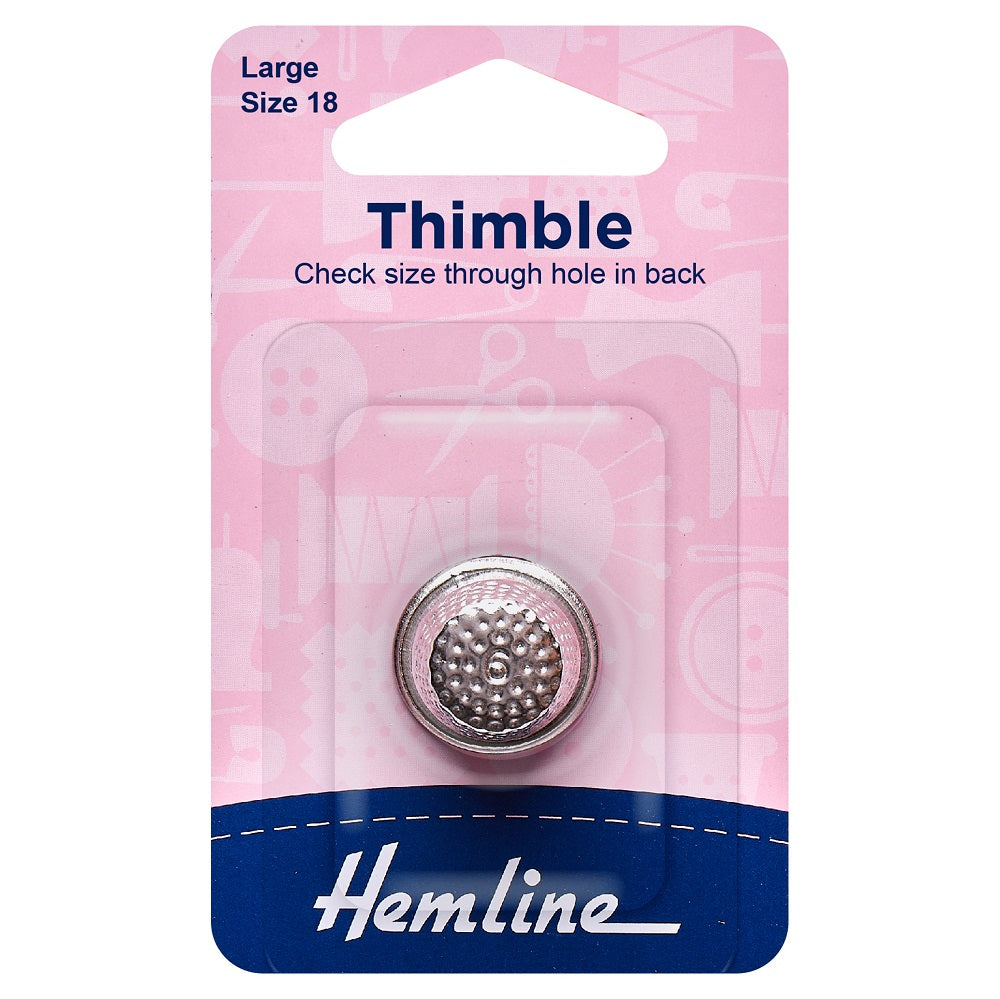 Hemline Thimble Metal Assorted Size large