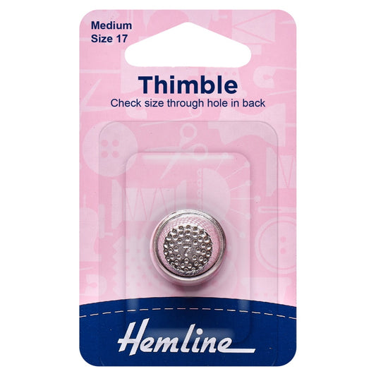 Hemline Thimble Metal Assorted Size medium