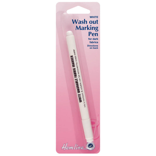 Hemline Wash Out marking pen white
