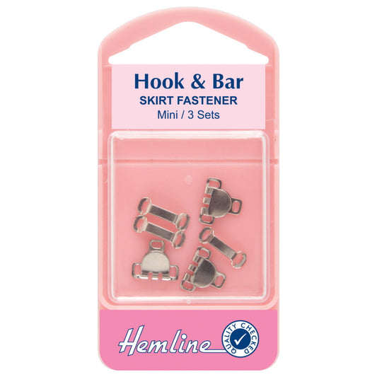 Hook and Bar Fastener Extra Small Pack 3