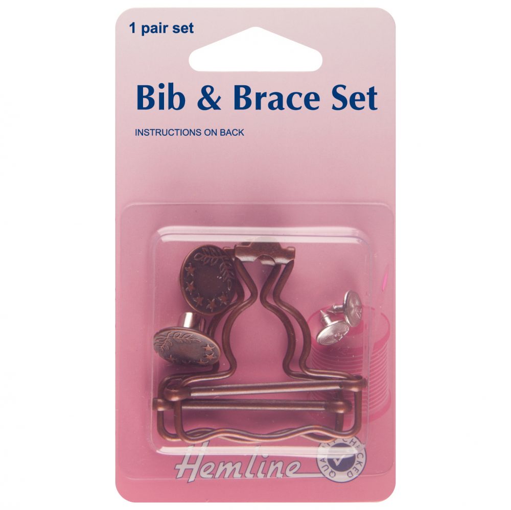 Hemline Bib and Brace Set Bronze