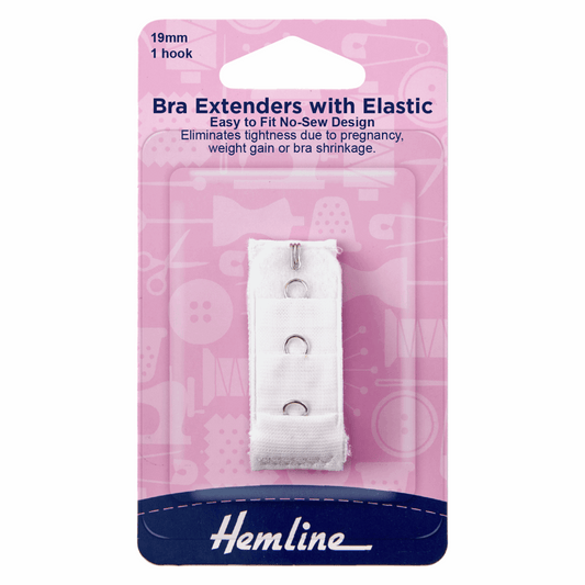 Hemline Bra Back With Elastic 19mm