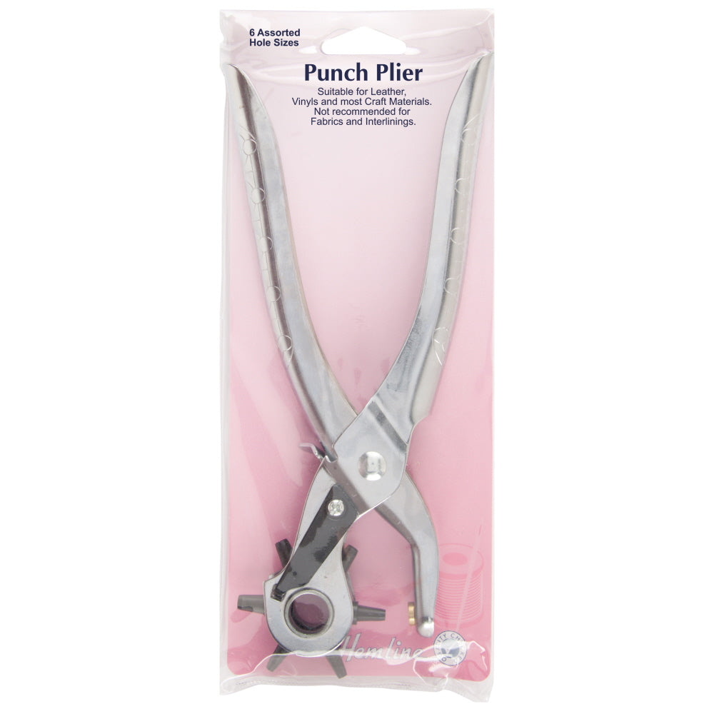 Hemline Punch Plier with 6 assorted hole sizes