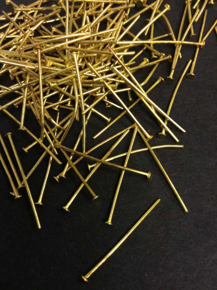 2.4 cm Gold Headpins - Pack 200