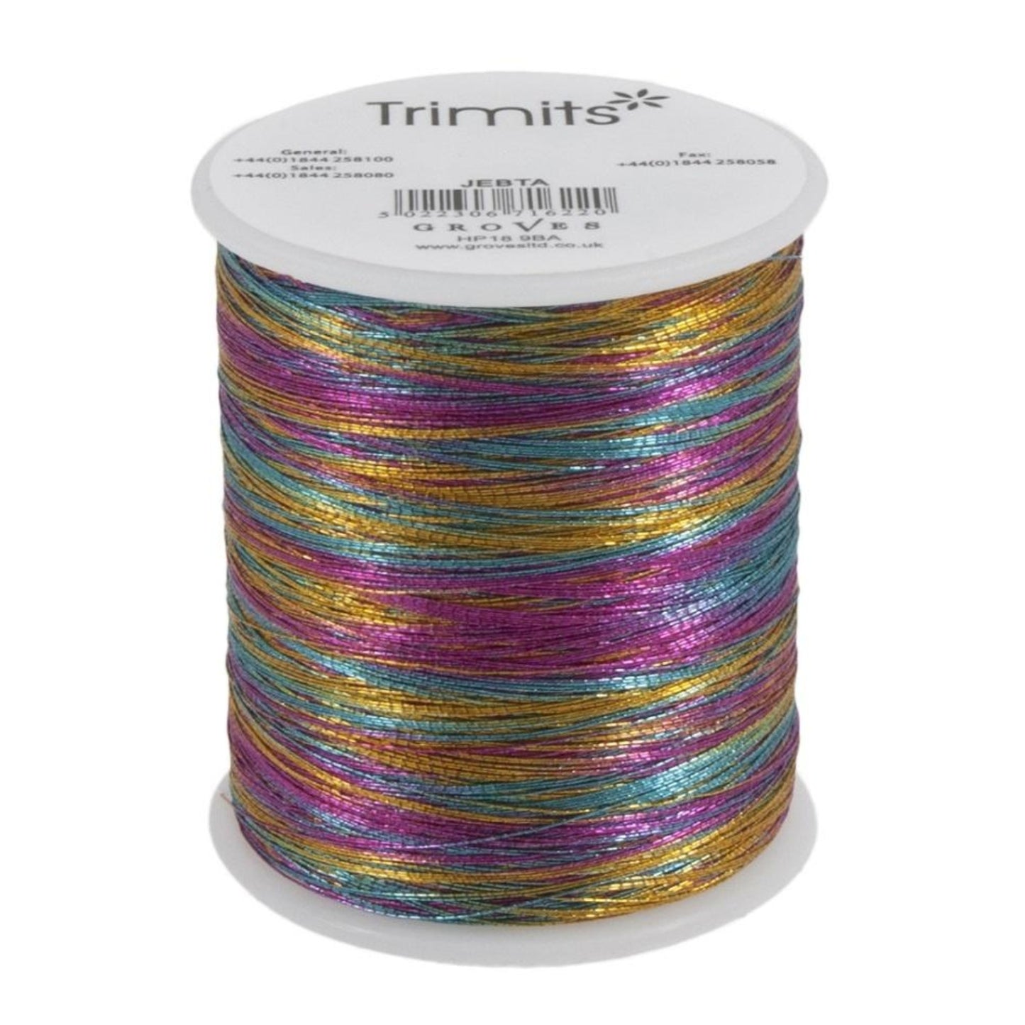 Trimits Embroidery Metallic Rainbow Thread 180 metres