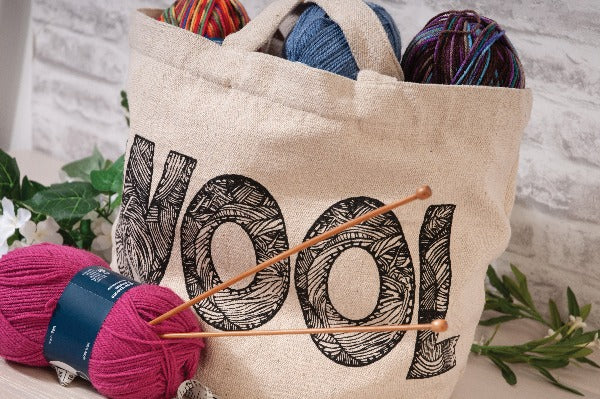 Knitting Wool Large Bucket Bag