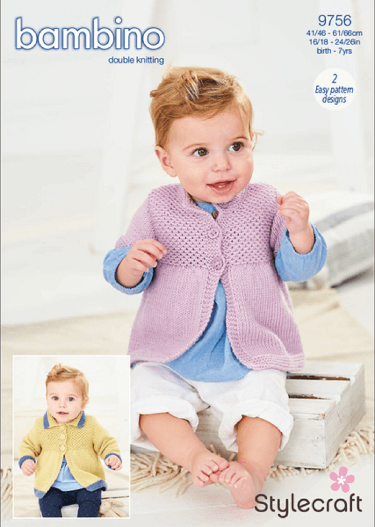 Stylecraft 9756 Baby DK Coat Knitting Pattern
