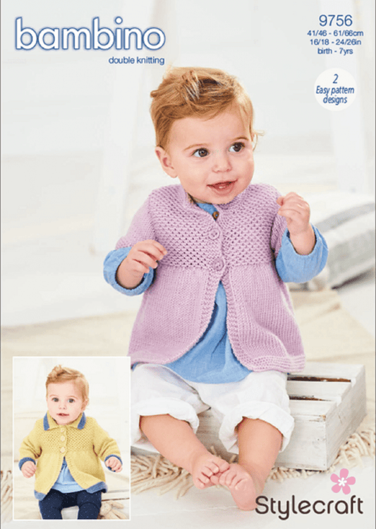 Stylecraft 9756 Baby DK Coat Knitting Pattern