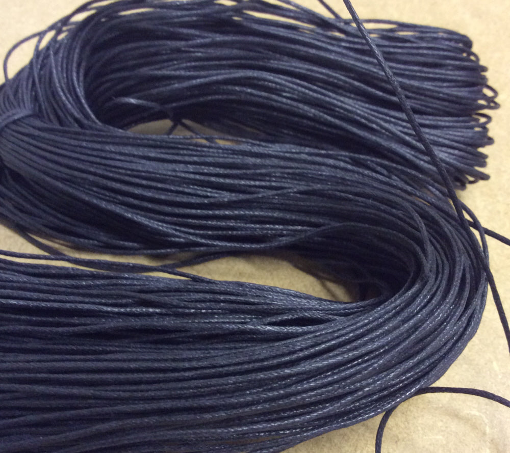 Black Cotton Wax Cord 85 metres