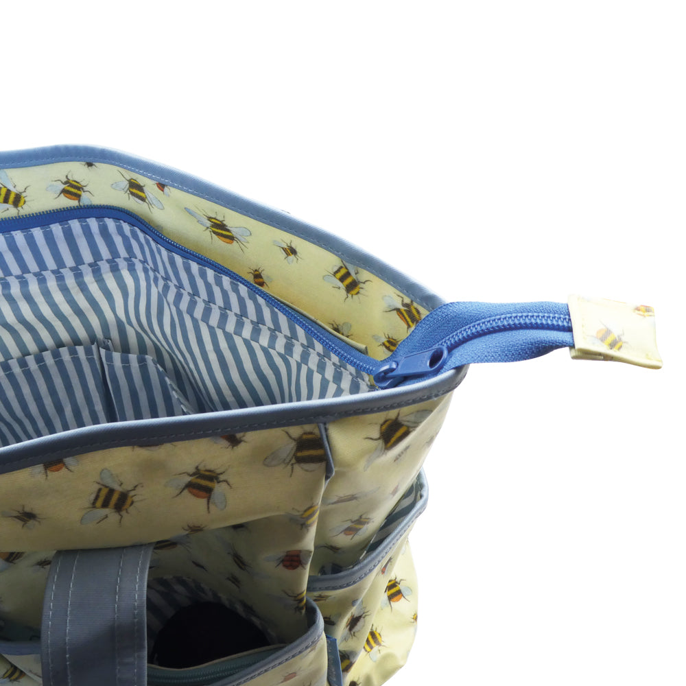 Craft & Knitting Bag 'Bees' Design by Emma Ball PVC Lots of Pockets