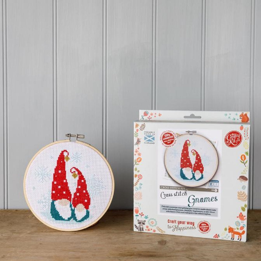 The Crafty Kit Co Cross Stitch Kit Nordic Gnomes