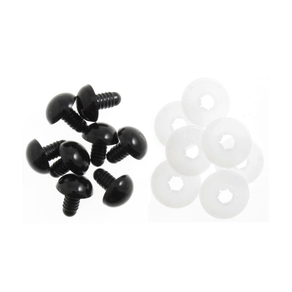 Black Solid Toy Eyes Pack of  10
