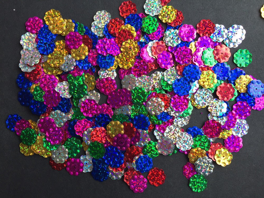 Plastic Paillette Mixed Colour Sequin Beads