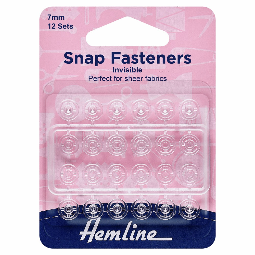Hemline Invisible Snap Fasteners 7mm