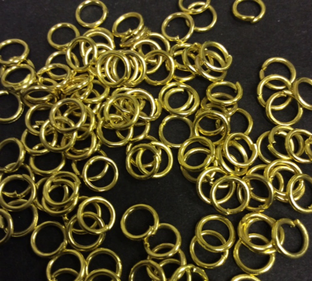 Jewellery Findings 6mm Jump Rings Gold Colour Pk 200
