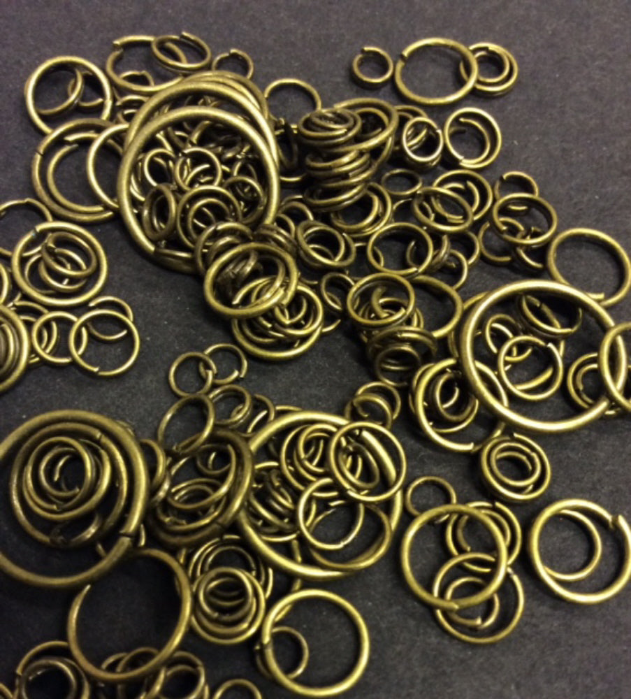 Jewellery Findings Antique Bronze Jump Rings -pack 200