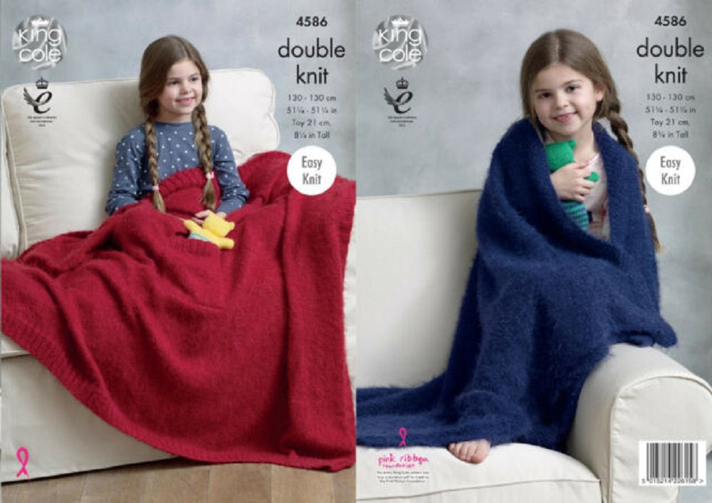King Cole  4586 Blanket Teddy  DK  Knitting Pattern
