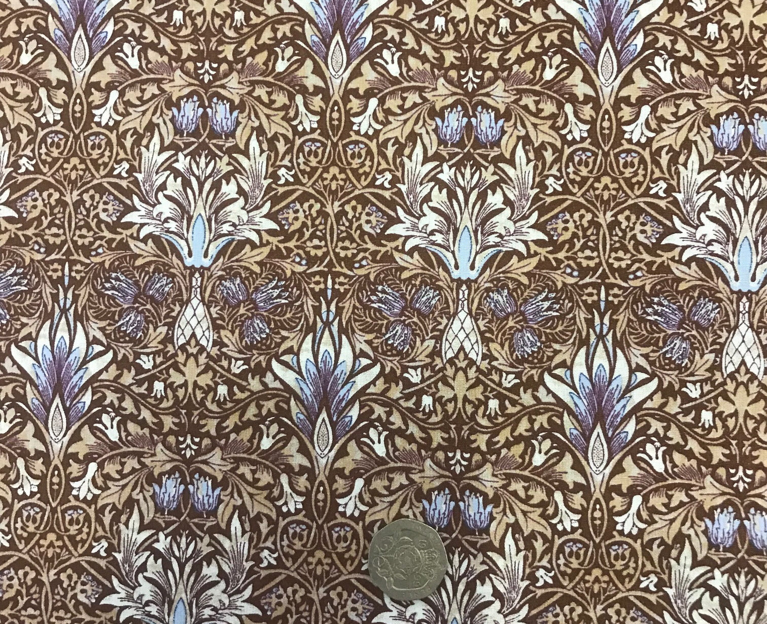 100% Cotton Snakeshead Print Fabric Taupe