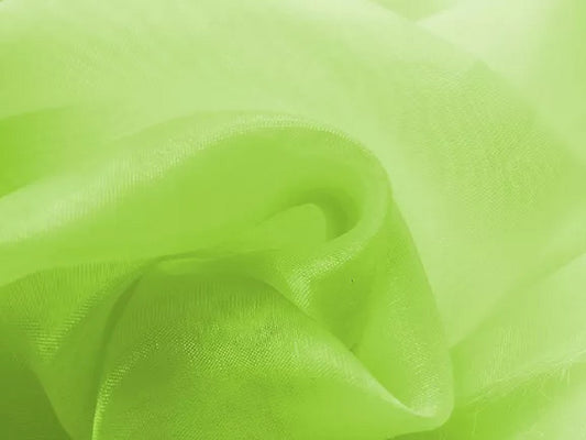 44 inch wide Nylon Crystal Organza Fabric green