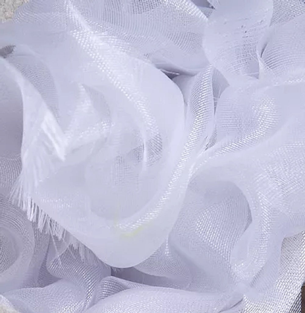 44 inch wide Nylon Crystal Organza Fabric white
