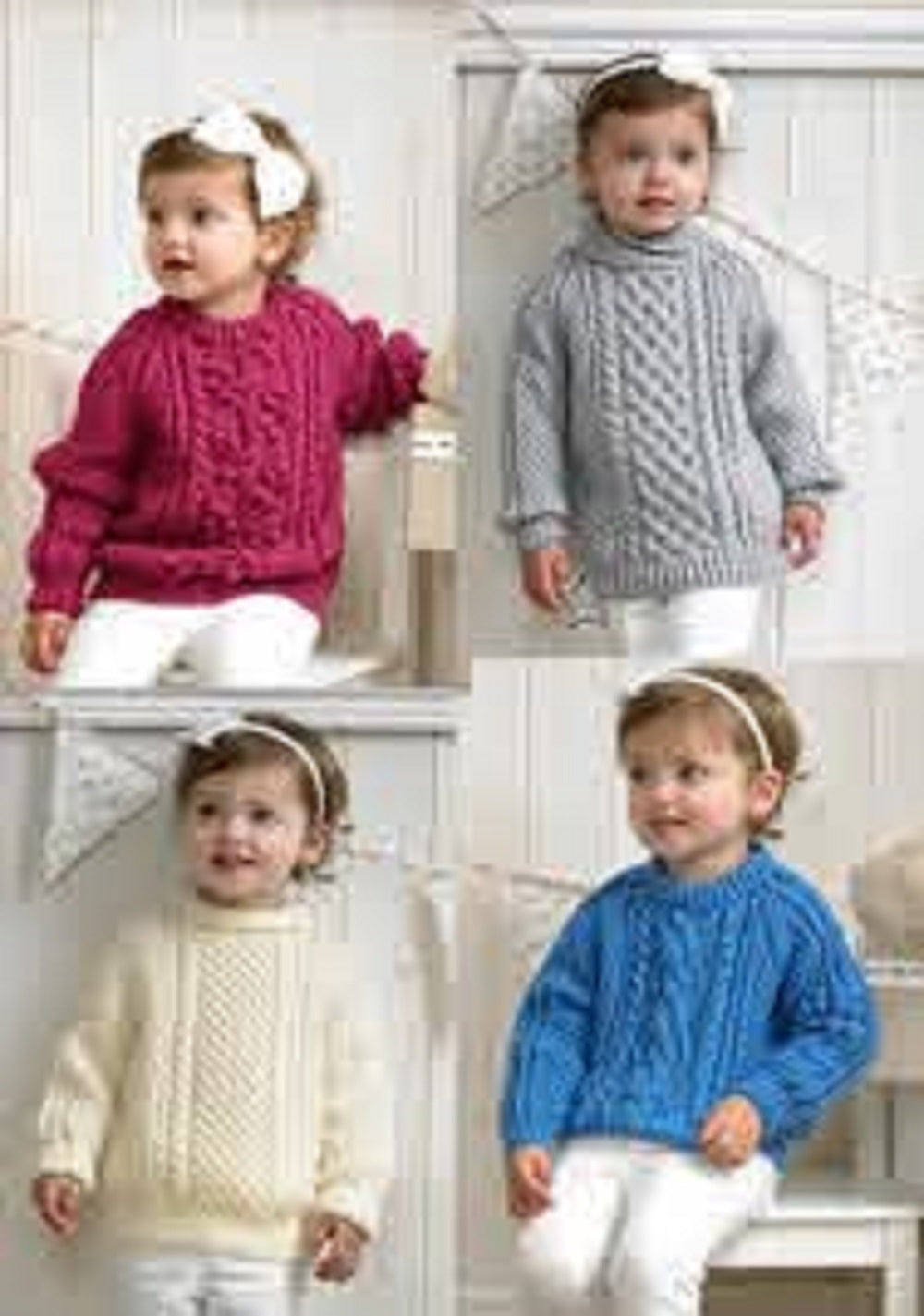 Stylecraft 4175  Childs Aran Sweater Knitting Pattern