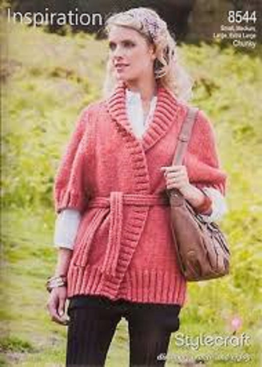 Stylecraft  8544 Adult Chunky Jacket Knitting Pattern