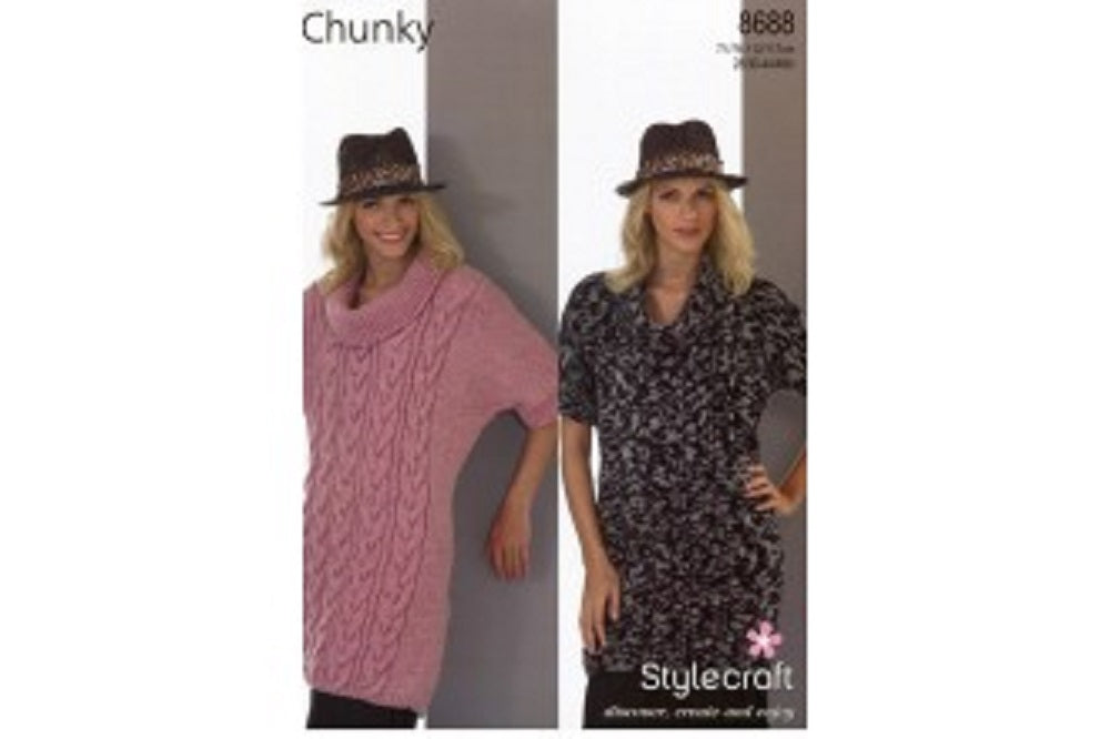 Stylecraft  8688 Adult Chunky Tunic Knitting Pattern