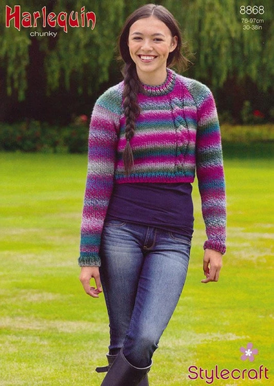 Stylecraft  8868 Adult Chunky Sweater Knitting Pattern