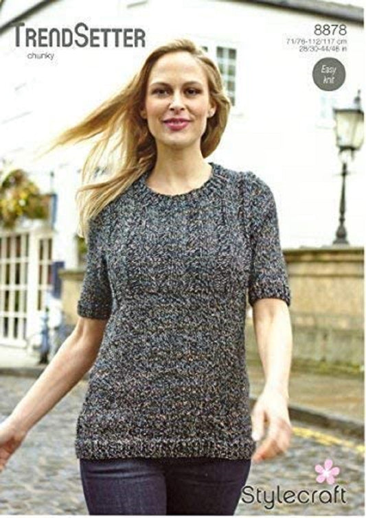 Stylecraft  8878 Adult Chunky Brook Tunic Knitting Pattern