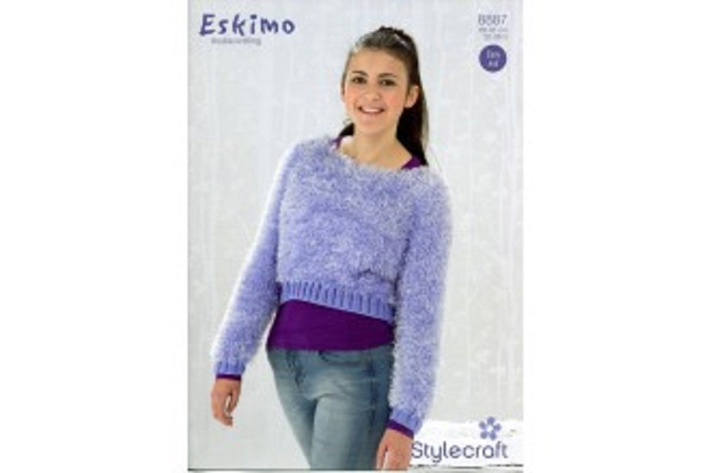Stylecraft 8887 Adult  Sweater DK Knitting Pattern