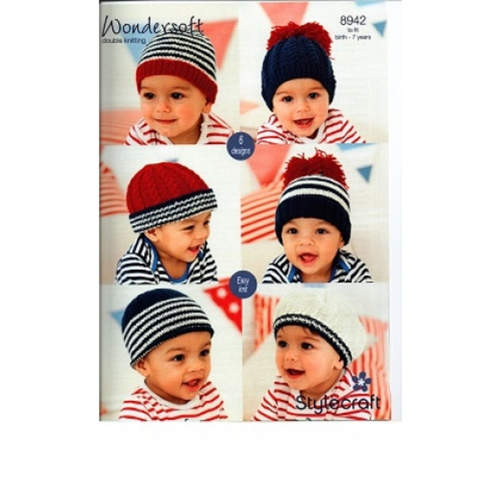 Stylecraft 8942 Babies Hat DK Knitting Pattern