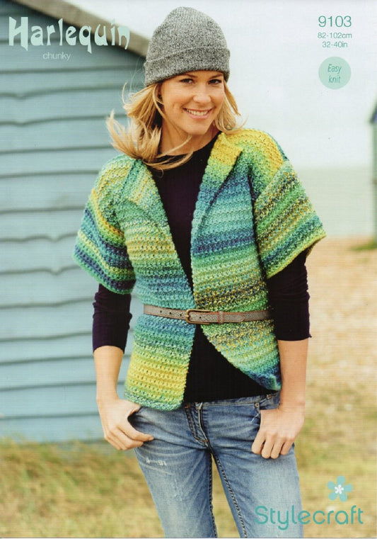 Stylecraft 9103 Adult Chunky Jacket Knitting Pattern