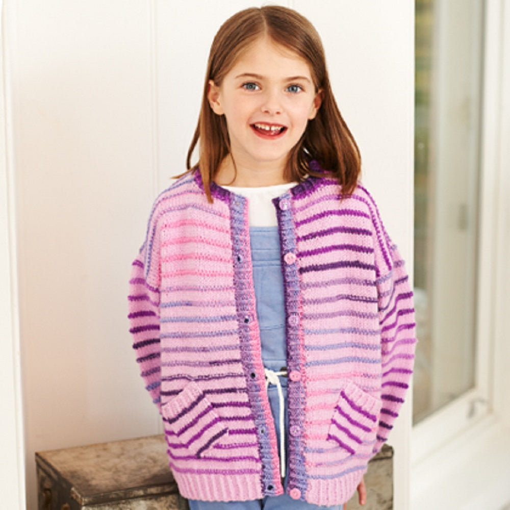 Stylecraft 9398 Child DK Sweater Cardigan Knitting Pattern