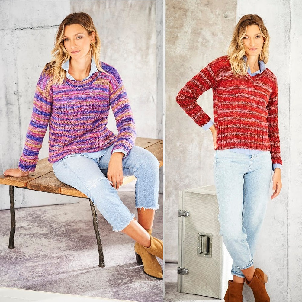 Stylecraft  9801 Adult Aran Sweater Knitting Pattern