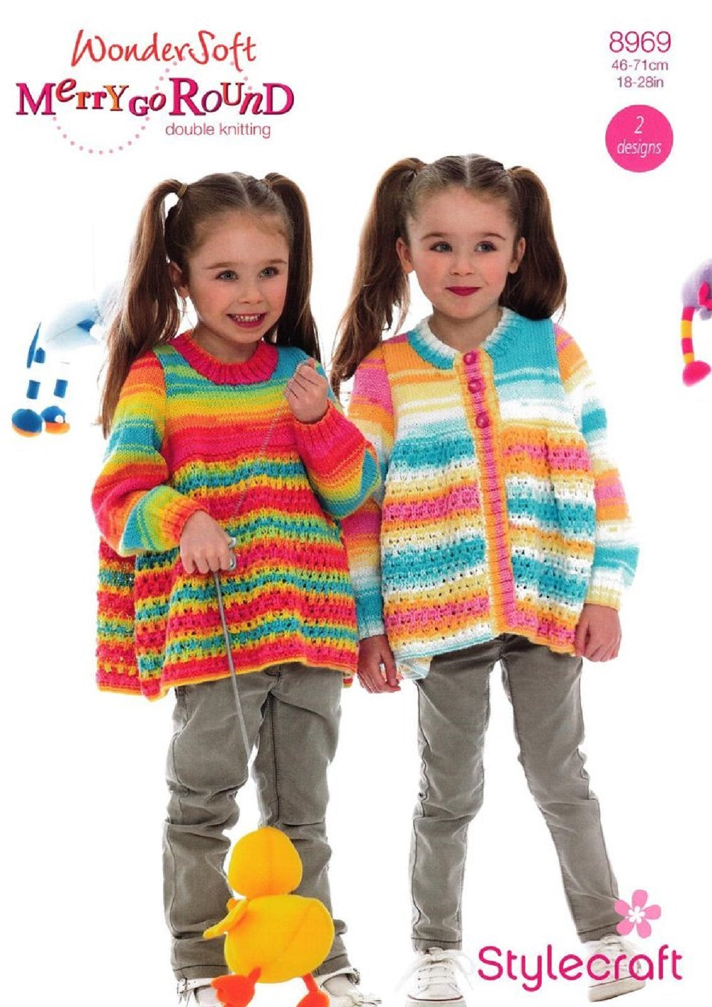 Stylecraft 8969 Children Sweater Cardigan DK Knitting Pattern