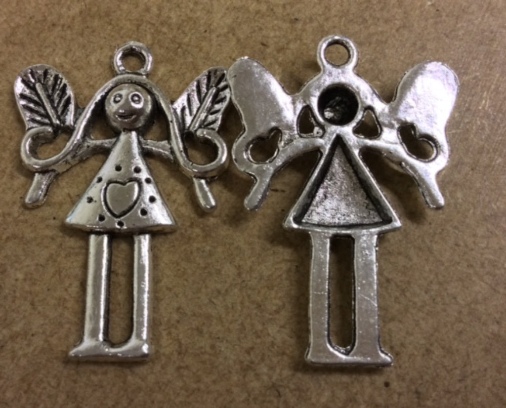 Angel/Fairy Silver Plated Metal Pendant - pk5