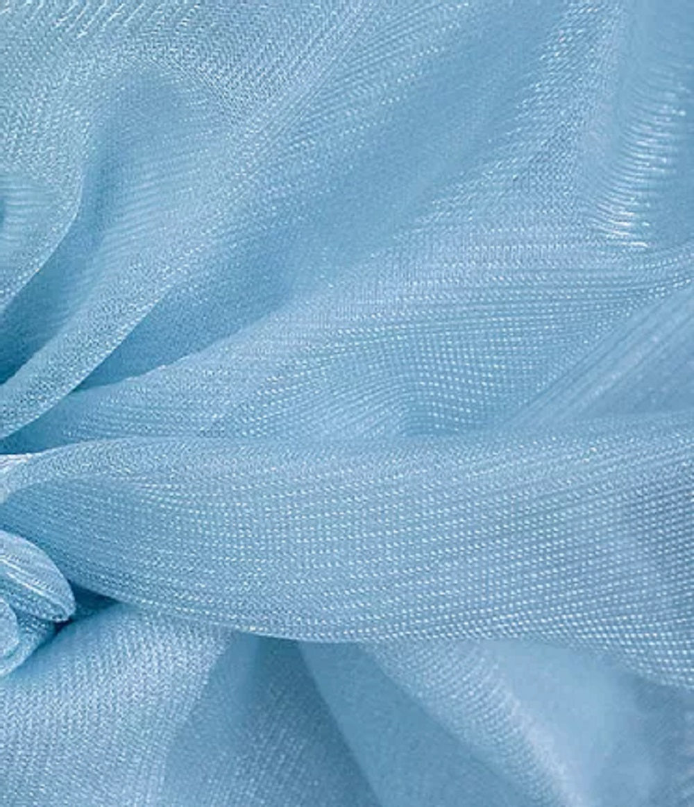 54 inch wide  Coloured Tulle baby blue