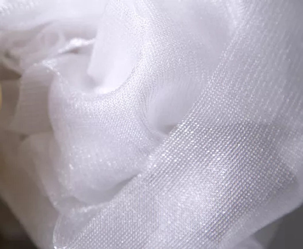 54 inch wide Coloured Tulle white