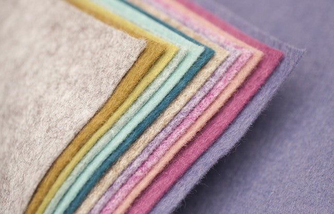 Felt Wool Mix Squares 30 cm Vintage Colours